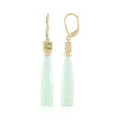 Orecchini in argento con Calcedonio Verde (KM by Juwelo)