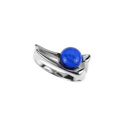 Anello in argento con Ambra Blu Colombiana (dagen)