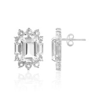 Orecchini in argento con Topazio Bianco