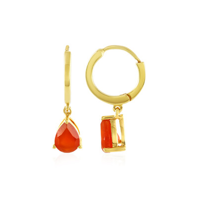 Orecchini in argento con Onice Rossa