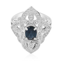 Anello in argento con Topazio Blu Londra