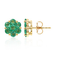 Orecchini in oro con Smeraldo Zambia AAA