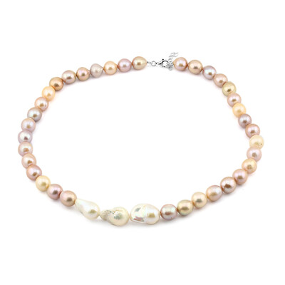 Collana in argento con Perla d'Acqua Dolce Bianca (TPC)