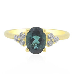 Anello in oro con Indicolite Brasiliana