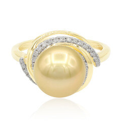 Anello in oro con Perla Dorata dei Mari del Sud (TPC)