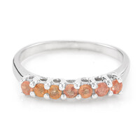 Anello in argento con Zaffiro Arancione