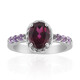 Anello in argento con Rodolite della Rift Valley