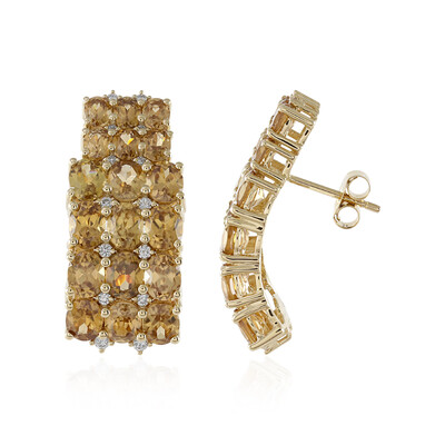 Orecchini in oro con Zircone Champagne (de Melo)