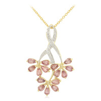 Collana in oro con Zaffiro Padparadscha (non riscaldato) (AMAYANI)