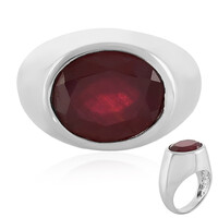Anello in argento con Rubino del Madagascar