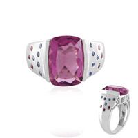 Anello in argento con Fluorite Rosa del Messico (Adela Silber)