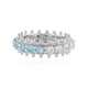 Anello in argento con Topazio Blu Svizzero (Dallas Prince Designs)
