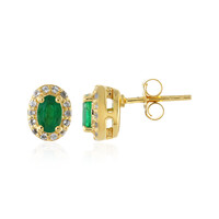 Orecchini in argento con Smeraldo Zambia