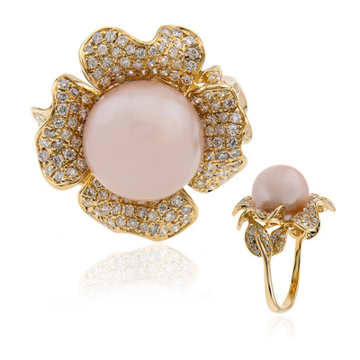 Anello in oro con Perla di Acqua Dolce (CIRARI)