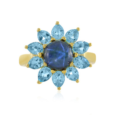 Anello in argento con Zaffiro Stellato Blu