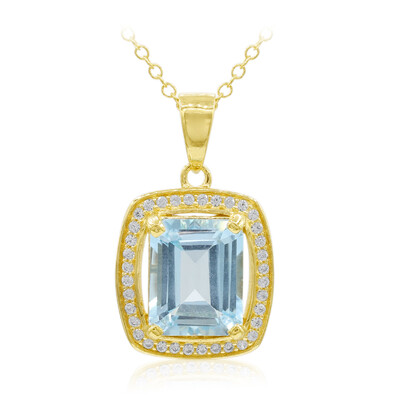 Collana in argento con Topazio Blu Cielo