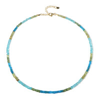 Collana in argento con Apatite Blu Neon