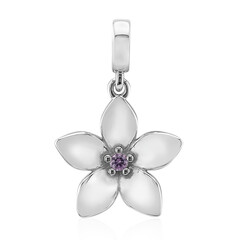 Charm in argento con Zaffiro Rosa