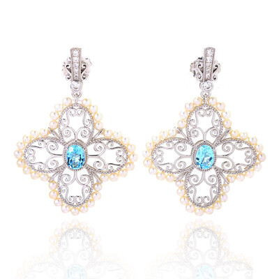 Orecchini in argento con Topazio Blu Cielo (Dallas Prince Designs)