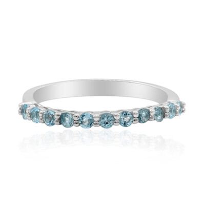 Anello in argento con Topazio Blu Svizzero