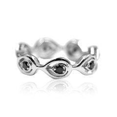 Anello in argento con Diamante Nero