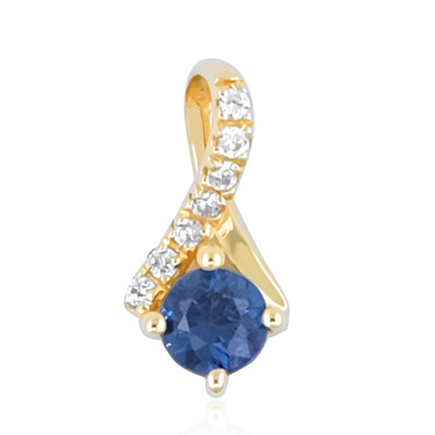 Ciondolo in oro con Zaffiro Blu