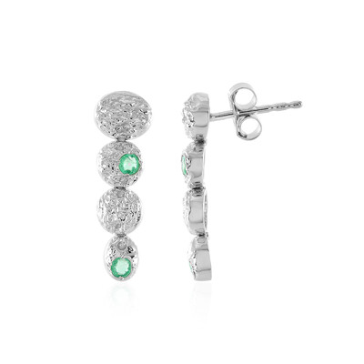 Orecchini in argento con Smeraldo Colombiano (MONOSONO COLLECTION)