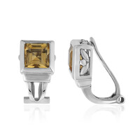 Orecchini con chiusura a clip in argento con Citrino