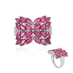 Anello in argento con Rubino del Madagascar