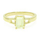 Anello placcato in oro con Kunzite Canarino