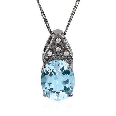 Collana in argento con Topazio Blu Cielo