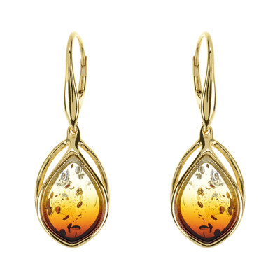 Orecchini in argento con Ambra Baltica (dagen)
