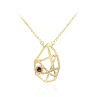 Collana in argento con Rodolite