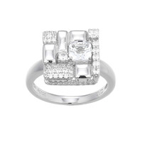 Anello in argento con Topazio Bianco (Adela Silber)