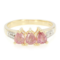 Anello in oro con Zaffiro Padparadscha (non riscaldato) (AMAYANI)