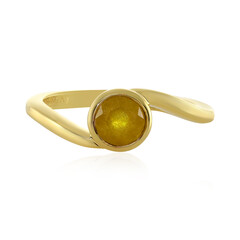 Anello in argento con Zaffiro Giallo del Madagascar