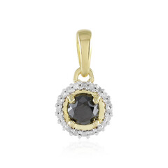 Ciondolo in argento con Diamante Nero