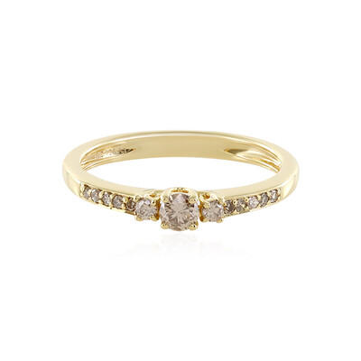 Anello in argento con Diamante Champagne I3
