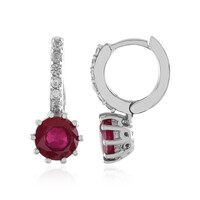 Orecchini in argento con Rubino del Madagascar