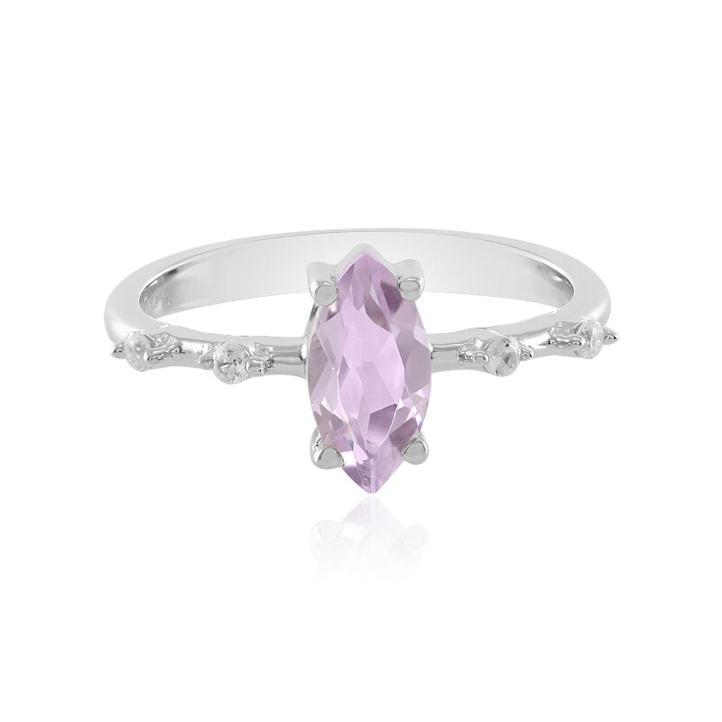 Anello d'argento con pietra solare Moonshimmer del Madagascar, 0,15 carati Anello d'argento con pietra solare Moonshimmer del Madagascar, 0,15 carati