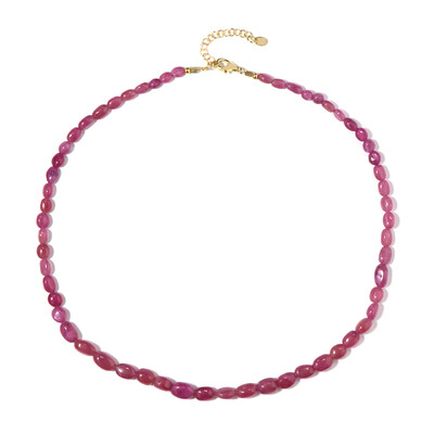 Collana in argento con Zaffiro Rosa del Madagascar