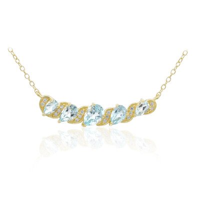 Collana in argento con Topazio Blu Cielo