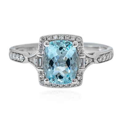 Anello in oro con Acquamarina Brasiliana AAA (AMAYANI)