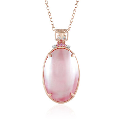 Collana in argento con Perla Mabe Rosa (Gems en Vogue)