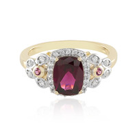 Anello in oro con Granato Magenta