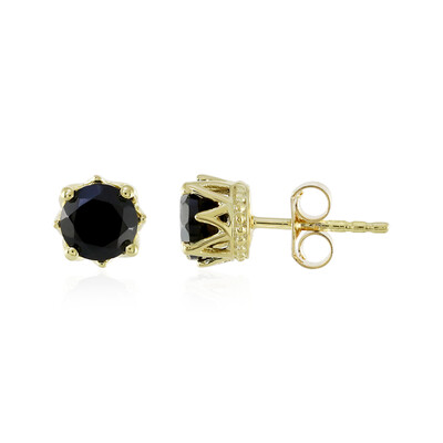 Orecchini in argento con Spinello Nero
