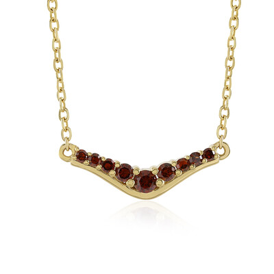 Collana in argento con Diamante Rosso I3