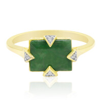 Anello in oro con Giadeite Maestosa 