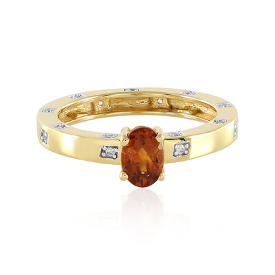 Anello in argento con Citrino Brandy