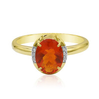 Anello in oro con Opale di Fuoco Messicano (Adela Gold)